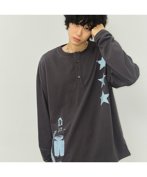 STAR 3 Henley neck T-shirt — футболка с 2 кнопками (2 цвета)