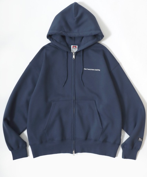 BEN DAVIS HEAVY SWEAT ZIP HOODIE — толстовка на молнии с логотипом, внутренняя плотная подкладка, вышивка, размер мужской