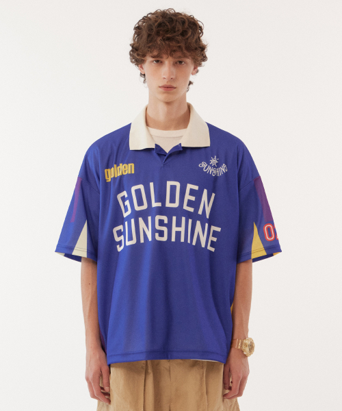 Sunshine artwork jersey t-shirts — голубая футболка с принтом