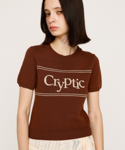 LOGO JQ Short Sleeve Tops — топы с жаккардовым логотипом, короткий рукав, осенняя коллекция