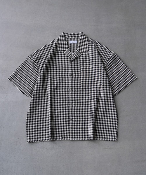 Check seersucker shirt — рубашка из шершавого шифона в клетку (siersucker)