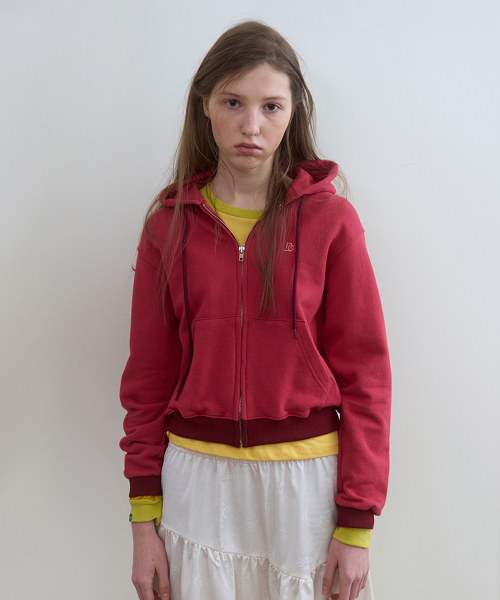 322. Crop‑furd parka — челие‑ред (Cherie Red)