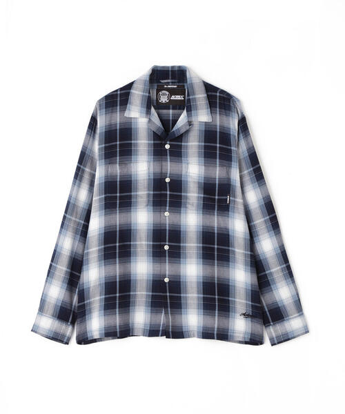 OMBRE CHECK SHIRT "NYC" / лонгслив в клетку "NEW YORK CITY" / AVIREX