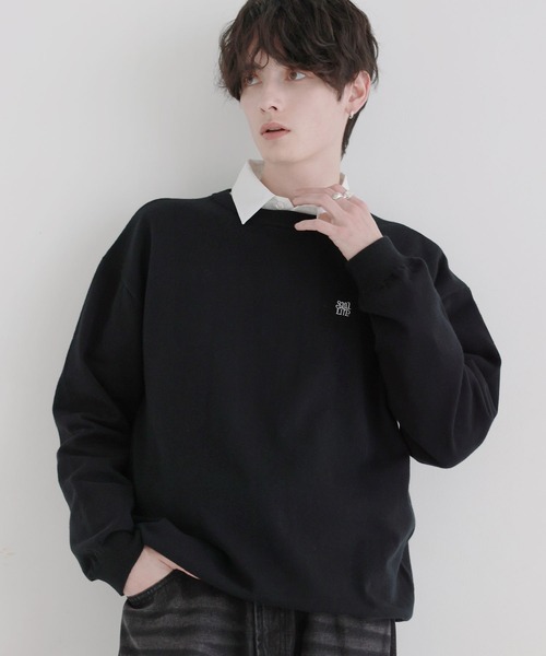 V‑neck / crew‑neck однотонная футболка логотип‑хай‑геар, коттон микс, мidosk