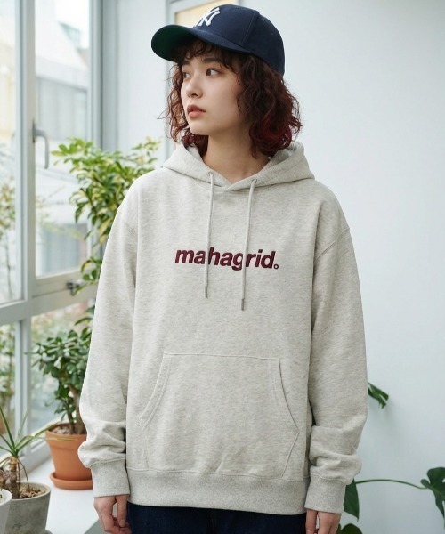 [mahagrid] BASIC LOGO HOODIE с刺繍/вышитый базовый худи