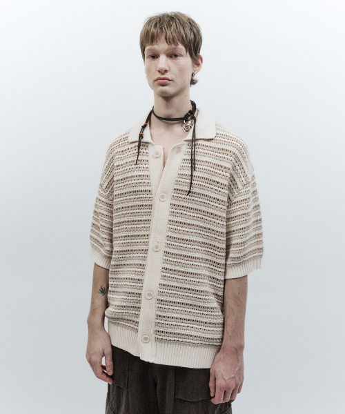 Шорт‑слайв кардиган ASH BEIGE