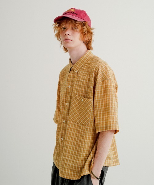 [WV PROJECT] Novel check 12 sleeve shirt MJSS7728