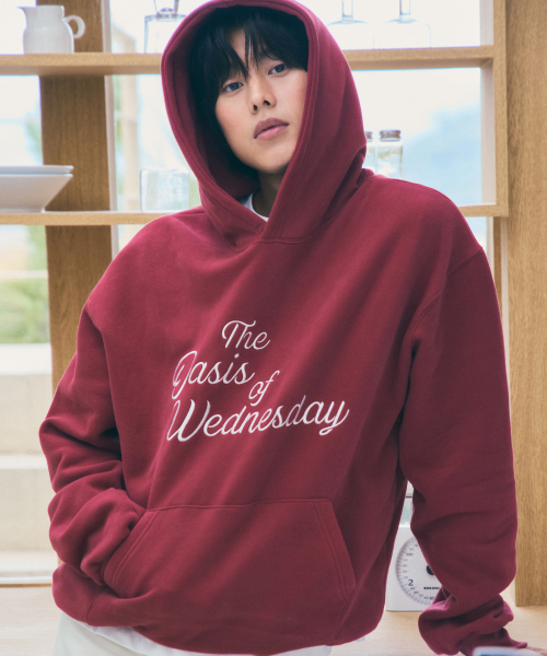 Кожа офицер刺繍 фуд парка_BURGUNDY (W25-TP49)