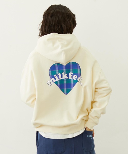 Plaid Heart Sweat Hoodie — худи в клетку с сердцем