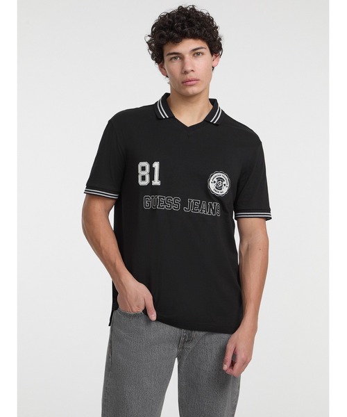 GUESS JEANS SS CN Reg Soccer Polo — поло в спортивном стиле