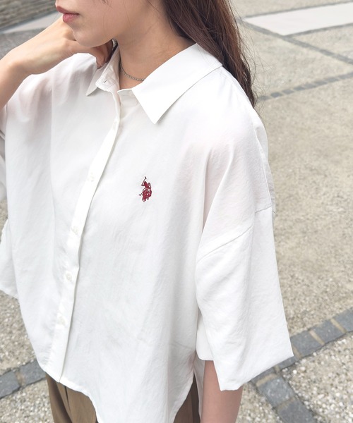 U.S. POLO ASSN. polo‑футболка с вышивкой, короткий рукав