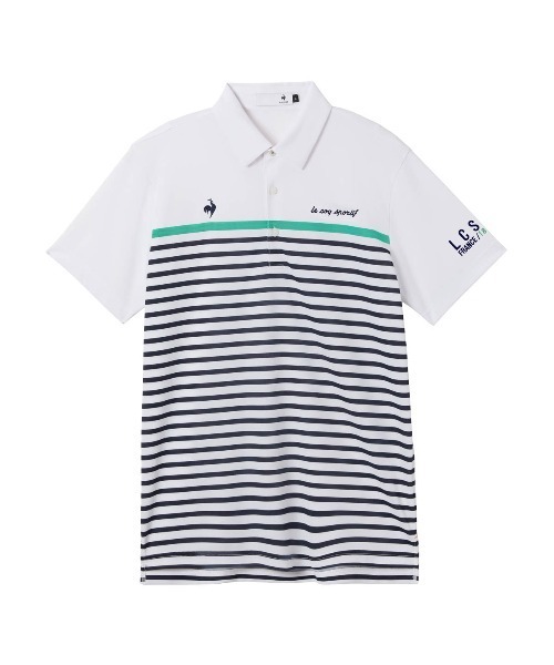 le coq sportif GOLF — быстросохнущее/антибактериальное/UV‑CUT (UPF50+)/термозащитное, дышащее поло с коротким рукавом, для гольфа