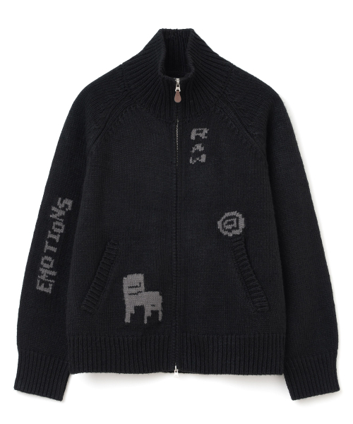 Rowintal Shia Cowichan knit jumpa — темно‑черный, джип‑ап [Black]