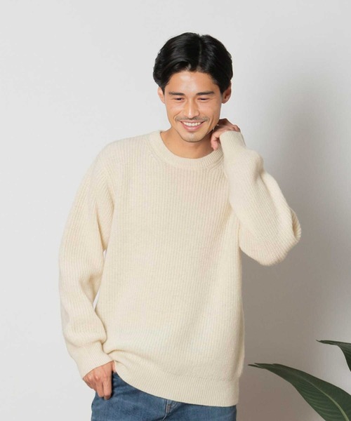 BACK NUMBER «British Wool» — ленточный вязаный кардиган из британской шерсти, плотная вязка