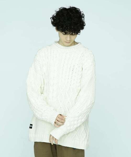 MANASTASH COTTON GUERNSEY SWEATER — трикотажный гёрнси-свитер MANASTASH