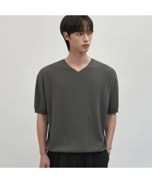 Куртка‑кардиган V‑neck с коротким рукавом (с открытой вязаной отделкой) — Curbanbusemioffer V neck