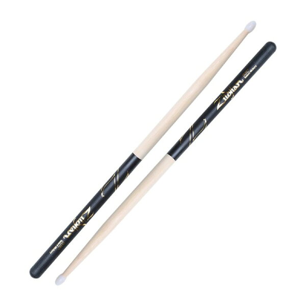 ZILDJIAN LAZLZ5BND Hickory Series 5B нейлоновые барабанные палочки, черный дип, Ø6 сет