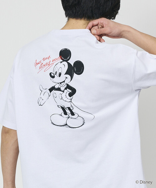LIMITED DISNEY — Mickey Mouse Backprint Curbneck T-shirt / ART SIGN