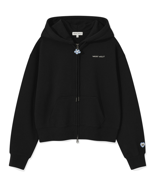 Womens Type Polo Gcrop — черная футболка с принтом Fold Zip Up