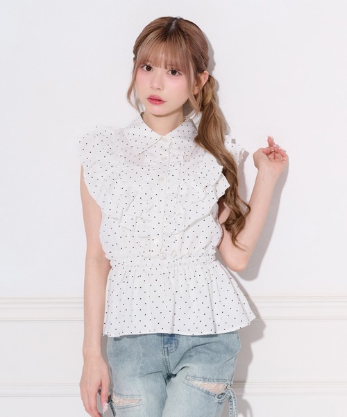 Peplum frill blouse — женская блуза с воланом