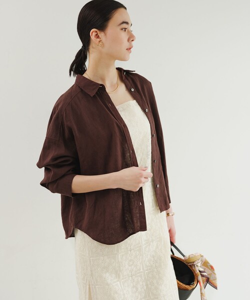 [size SHORT] Linen balance shirt