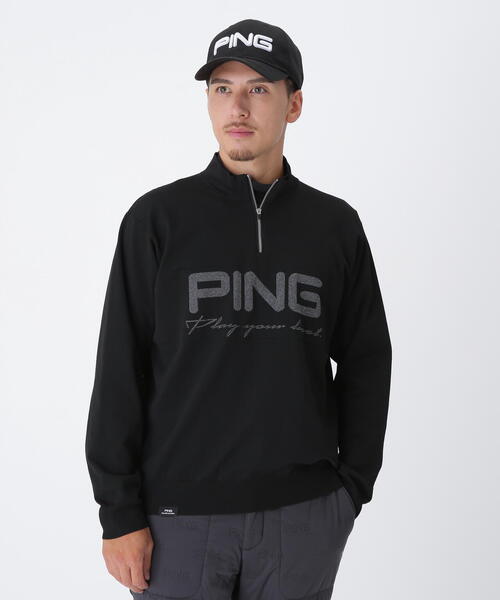 [PING APPAREL] Half‑zip hi‑neck джагерд найт <PERFORMANCE> (MENS)
