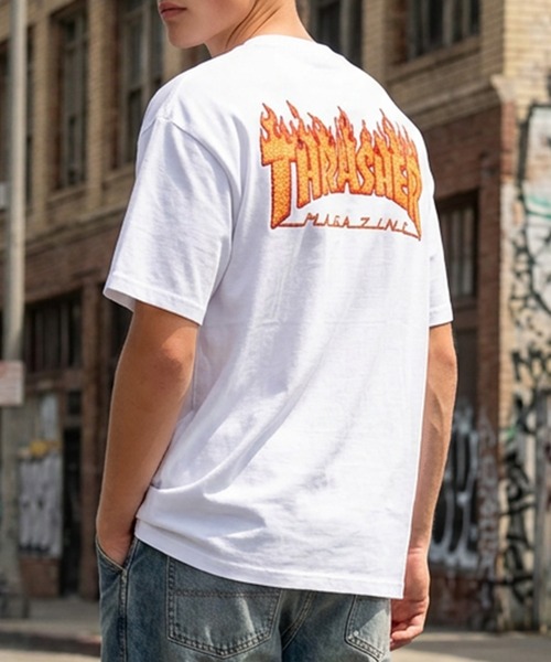 [THRASHER] Onepoint 3D логопринт футболка Crewneck