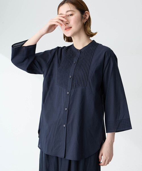 Shear pintuck blouse — шифоновая блузка с плиссировкой