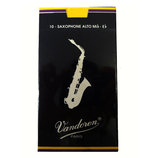Vandoren Traditional (синяя коробка) — тростник для альт‑саксофона, толщина 3½×10, 1 коробка (10 шт.)
