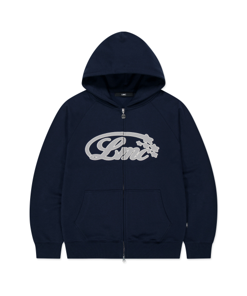 Star Applique Logo Zip‑Up Hoodie — синий худи на молнии с нашивкой‑звездой