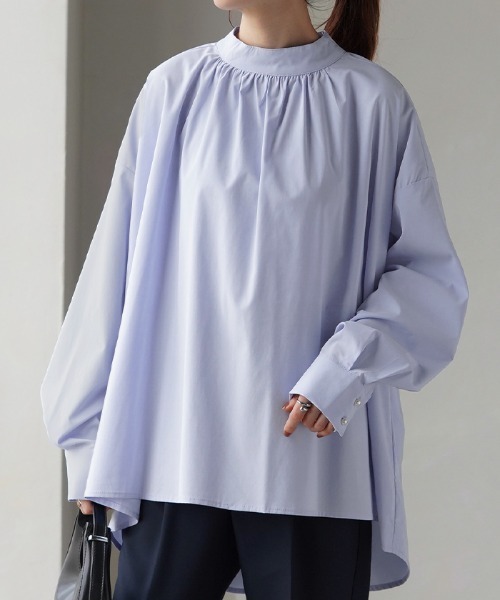 Бандカラー Gジャズ A-лайн блузa (Aライン blouse)