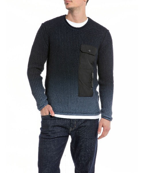 Cotton gradation sweater—сетчатый кардиган