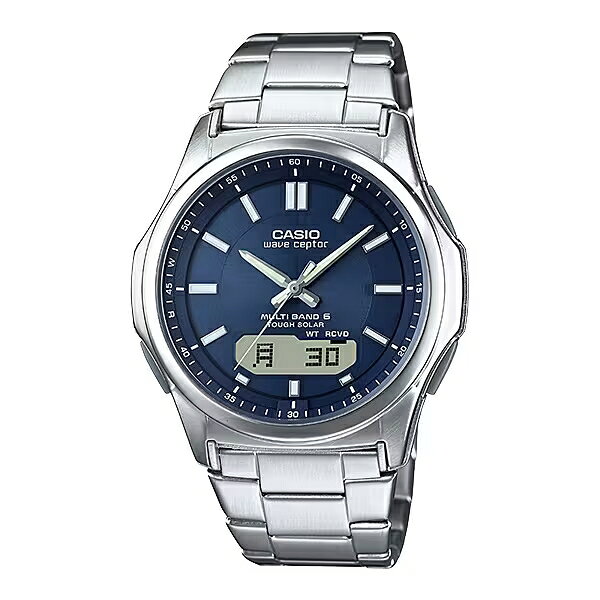 Официальные часы CASIO WAVE CEPTOR WVA-M630D-2AJF, радиоуправляемые, солидные мужские наручные часы, стальной браслет