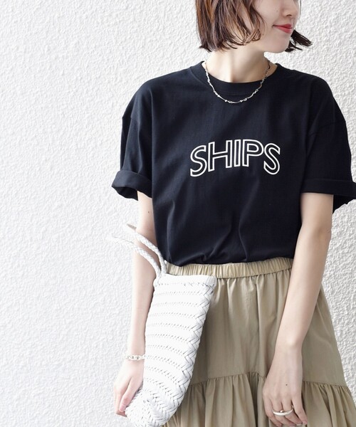 SHIPS — лонгслив с принтом LOGO TEE (веб-лимитированная серия)