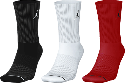 JORDAN набор из 3 пар носков Jordan Everyday Crush Poly Crew Socks [DX9632] — мужские, базовые, разноцветные
