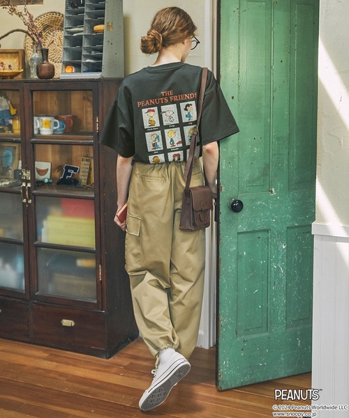 PEANUTS / SNOOPY отдельная серия Peanuts Snoopy & Friends Vintage Print полуспин T‑shirt