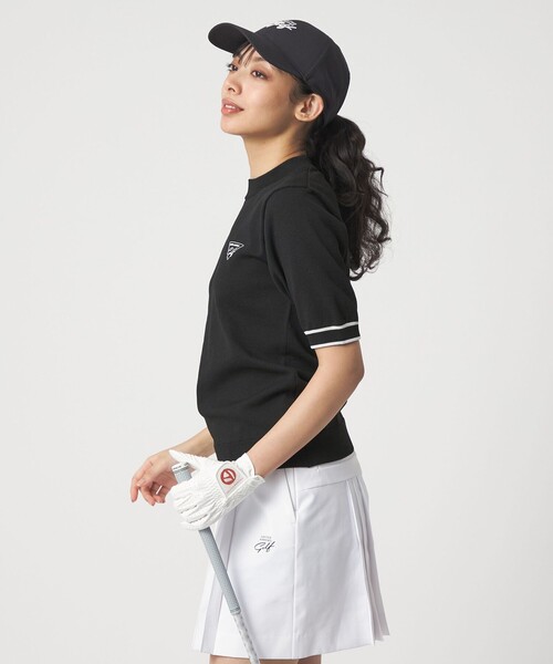 WIMENS Mockneck Shortsleeve Rib Knit Night