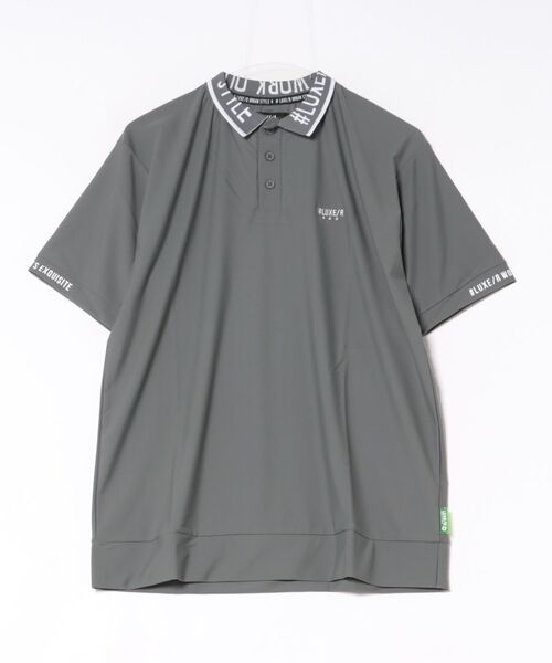 (RM) [LUXE/R GOLF] Stretch Smuss Logo Polo Shirt