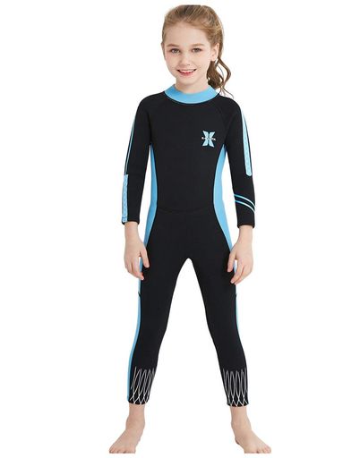 Kids wetsuit — 2.5mm fullsuit, длинный рукав, девочка S, цвет чёрный