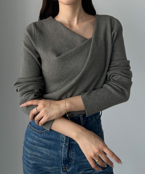 Drop Ashme neck knit топс