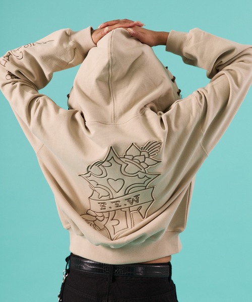 ED HARDY × FTW ZIP HOODIE — худи с молнией