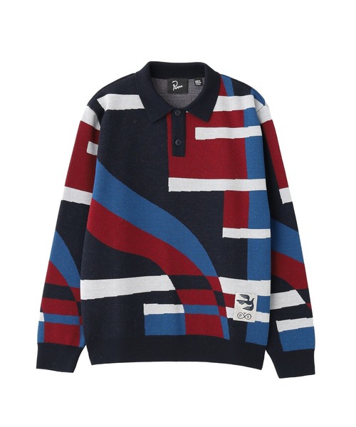 PARRA Vertical forest knitted polo 54240 — вязаное поло