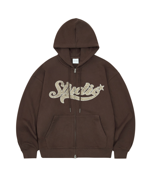 Weave Stagio Grafick Full Zip Hood (brown)