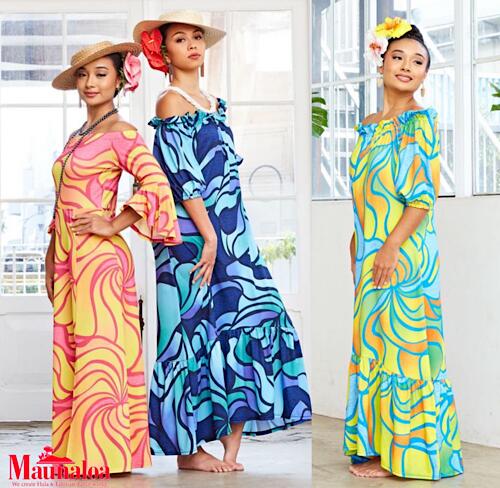 Maunaloa Hawaiian Ne'On Hybrid Bolero Slirbedress, флорал-пати, свадебный комплект, Hawaiian Tapa, YJA-5101