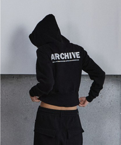 W Archive Side Slit Hood Zip-Up