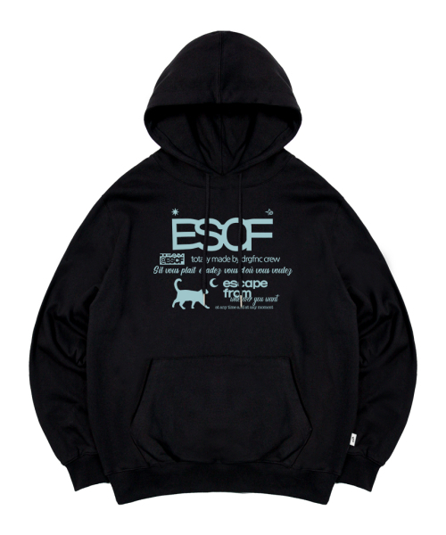 Sky Blue Knit Crewneck Collection Print Fold Parker Black