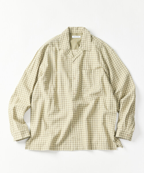 LINEN COTTON OPEN COLLAR SHIRT — лен‑хлопковая рубашка с открытым воротником, легкая рубашка с эффектом льна (поддержка сидения)
