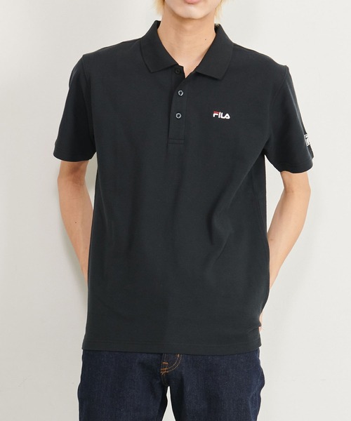 FILA WEB限定 функциональная поло-рубашка с логотипом, 100% хлопок, антибактериальная, охлаждающая, противомикробная обработка