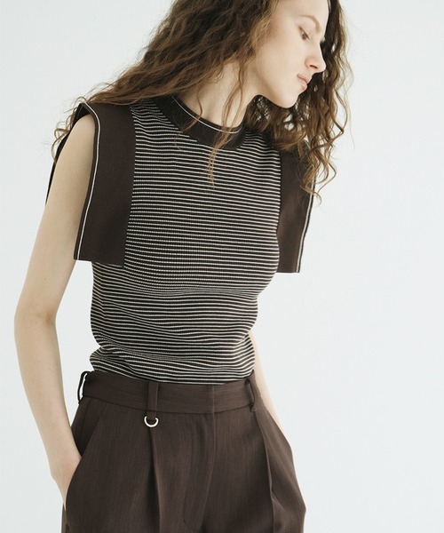 Square Sleeve Knit Tops — вязаный топ с квадратным рукавом
