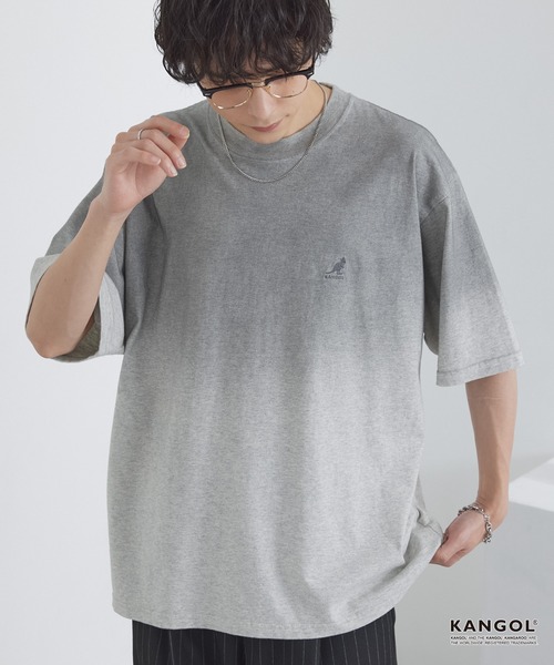 KANGOL — винтажный one-point вышитый T‑шот с принтом, короткий рукав